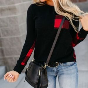 Buffalo Plaid Long Sleeve Top size small